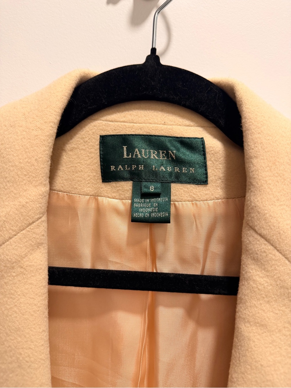 Lauren Ralph Lauren Wool Cream Blazer - Picture 2 of 5